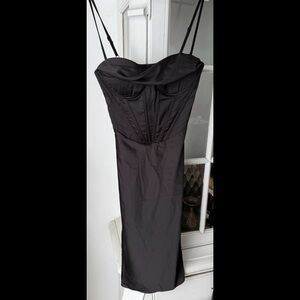 HEIRESS Beverly Hills-Chic Black corset Dress with Spaghetti Straps